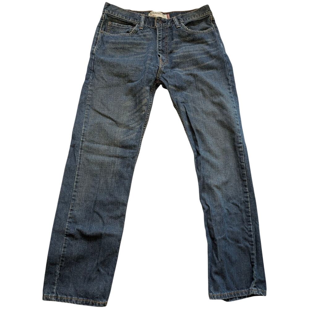 LEVI STRAUSS 505 Straight Leg Levi's Blue Jeans Button Fly Men's 34x32